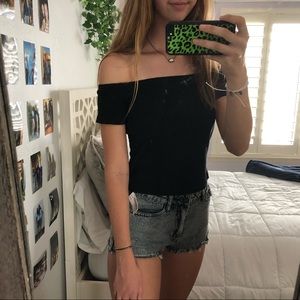 black off the shoulder top